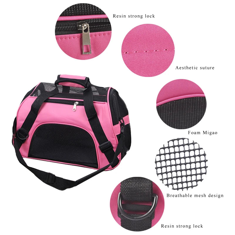 Portable Mesh Breathable Carrier Handbag