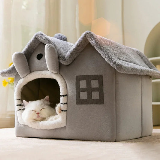 Foldable Cat House Cave Bed