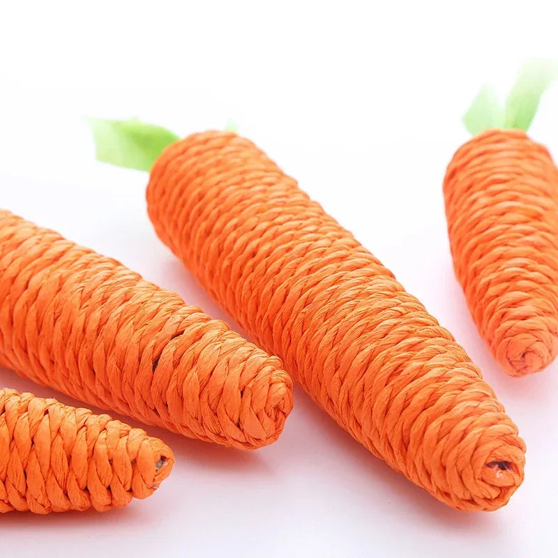 Carrot Rope Chew Toys Built-in Bell