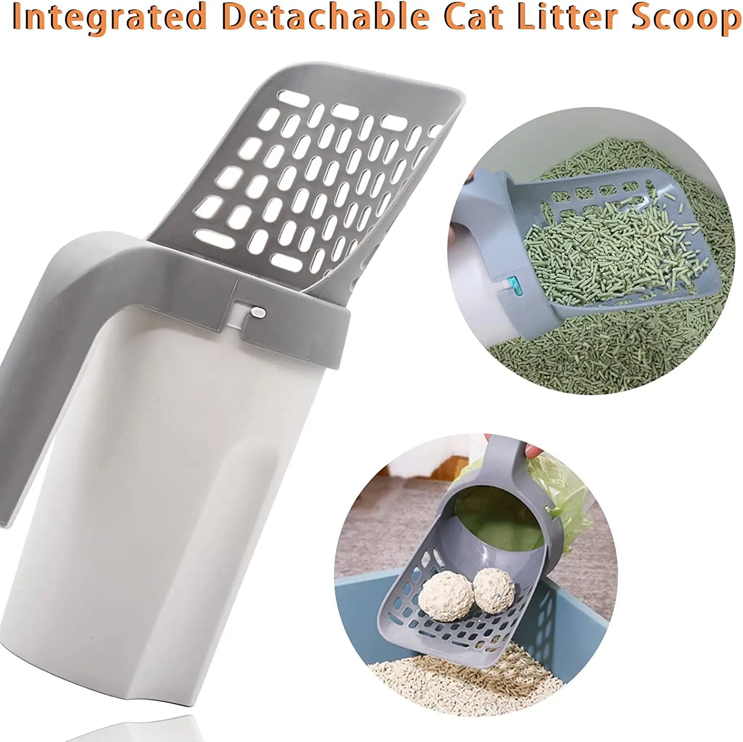 Portable Cat Litter Shovel Scoop with Refill Bag