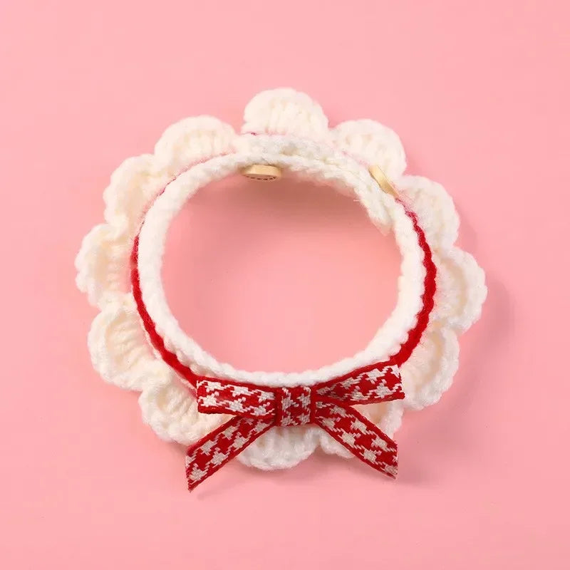 Cute Bow Knot Hand Knitted