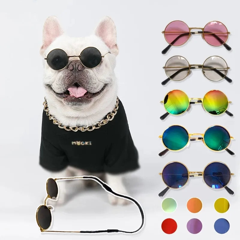 Lovely Vintage Round Pet Sunglasses