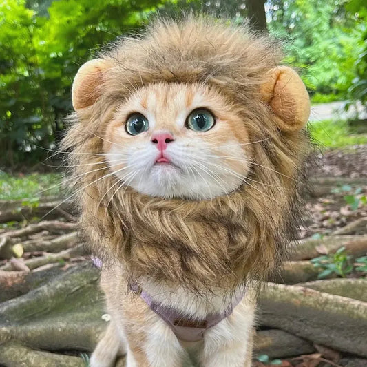 Lion Wig Pet Halloween Funny Costume