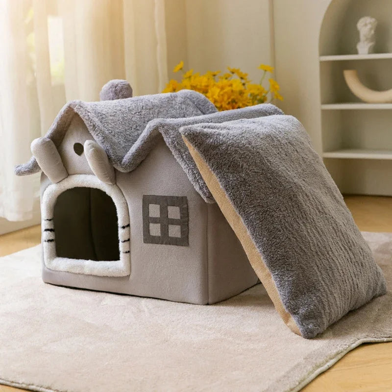 Foldable Cat House Cave Bed